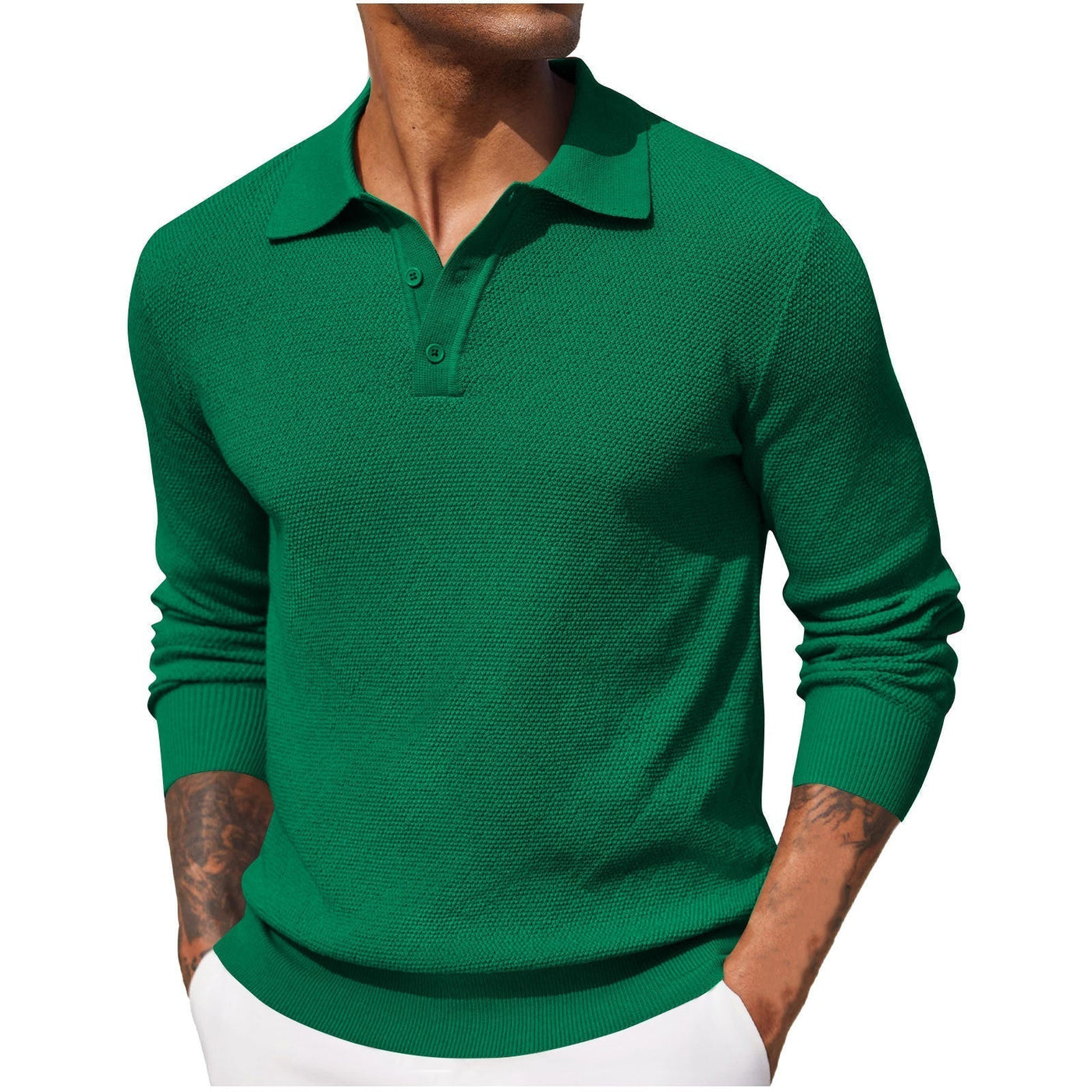 Polo respirant pour hommes | Manches longues