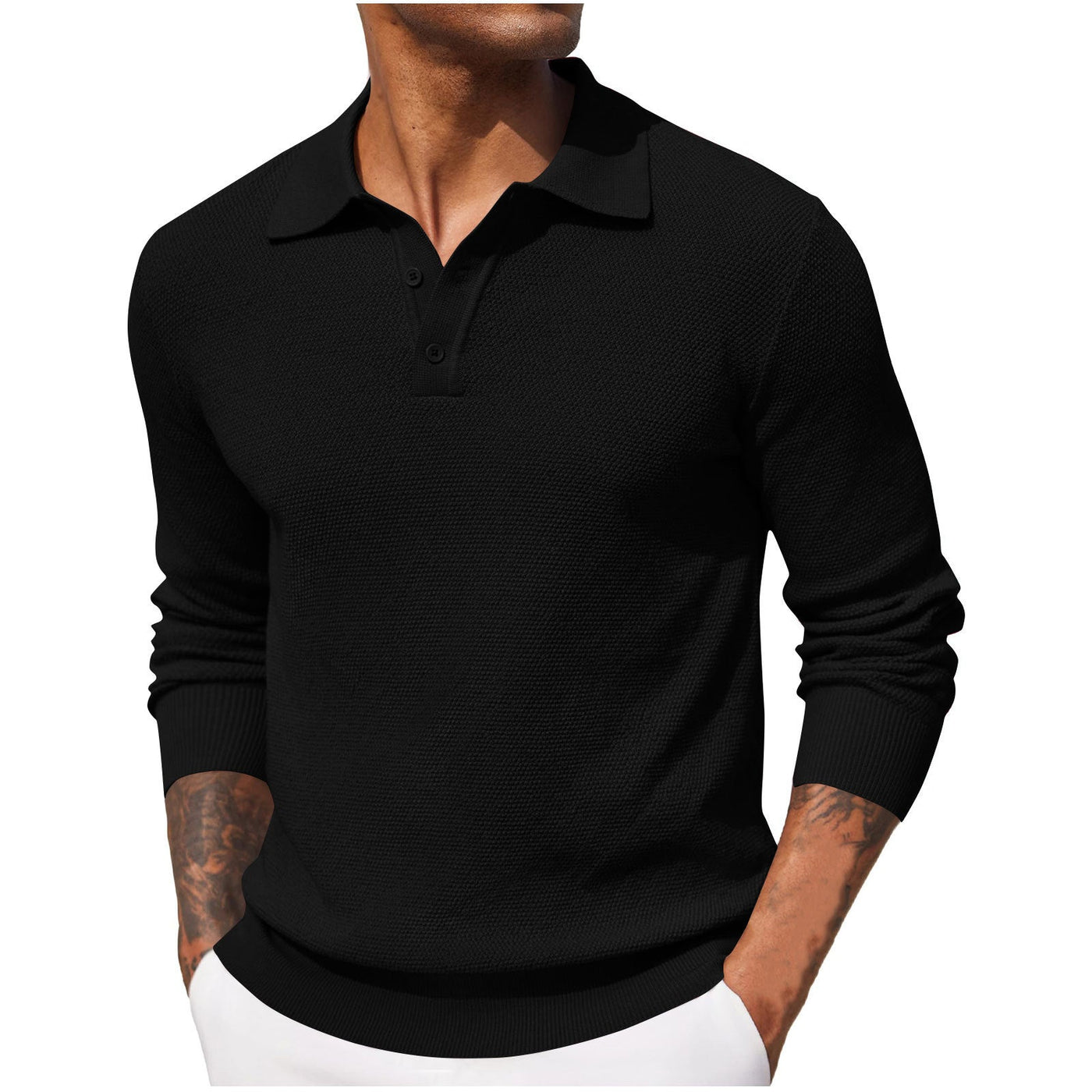 Polo respirant pour hommes | Manches longues