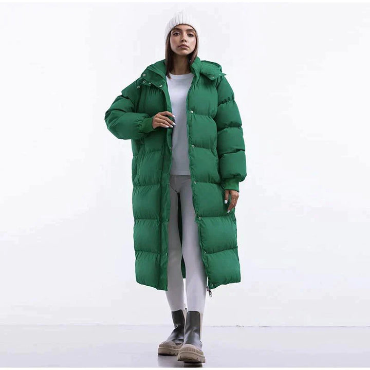 Veste polaire longue matelassée pour femmes | Hiver