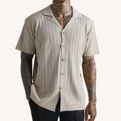 Polo en tricot à boutons pour hommes | Manches courtes