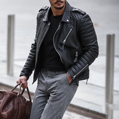 Bernal | Veste en cuir élégante pour hommes | Chauffée