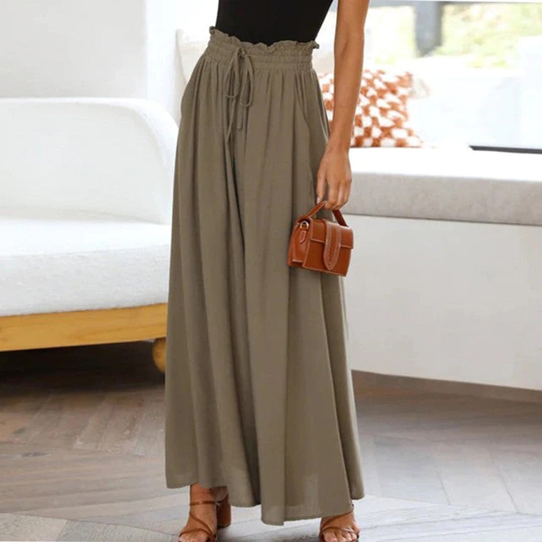 Pantalon élégant et fluide pour femmes | Taille haute