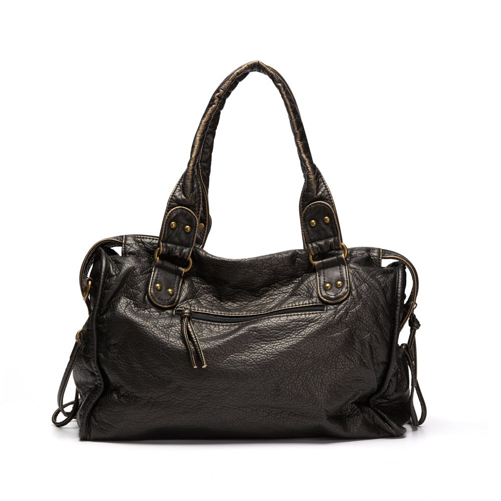 Grand sac à main vintage pour femme | Noir