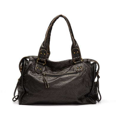 Grand sac à main vintage pour femme | Noir