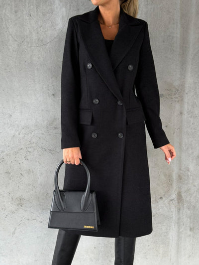 Manteau boutonné pour femme | Longue
