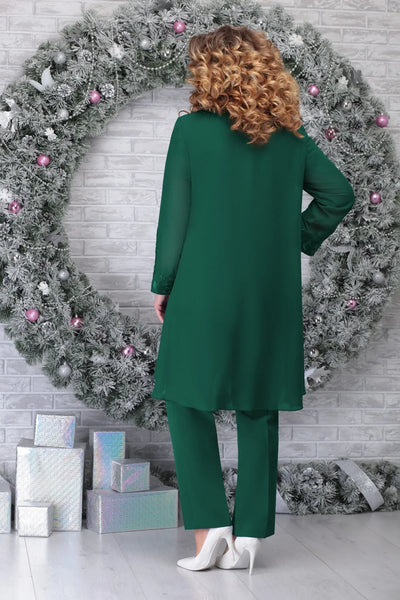 Ensemble Femme Plus-Size avec Détails Brodés Haut de Gamme