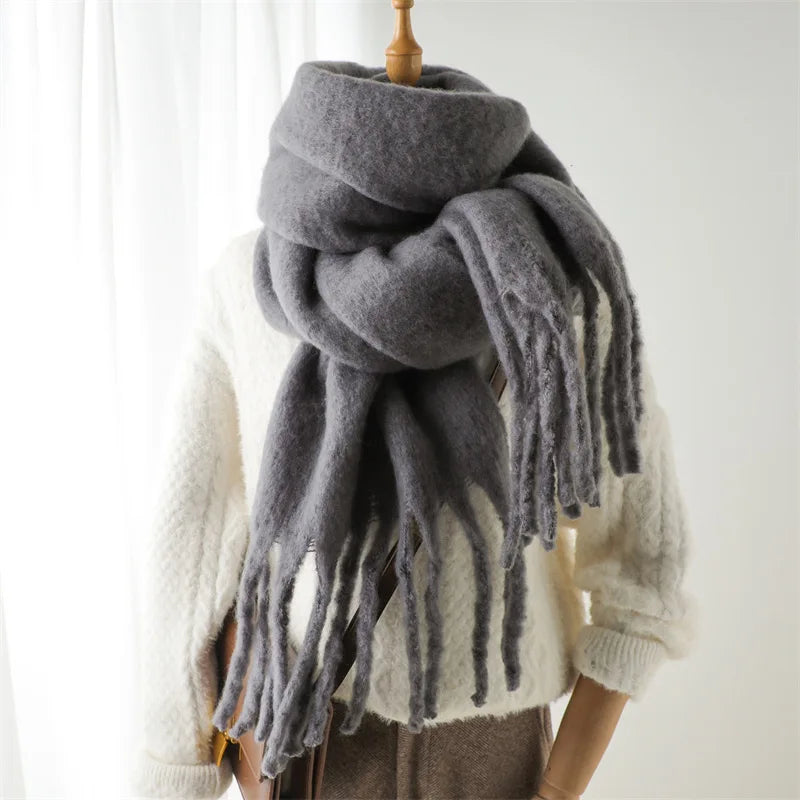 Écharpe mohair femme | Chaud