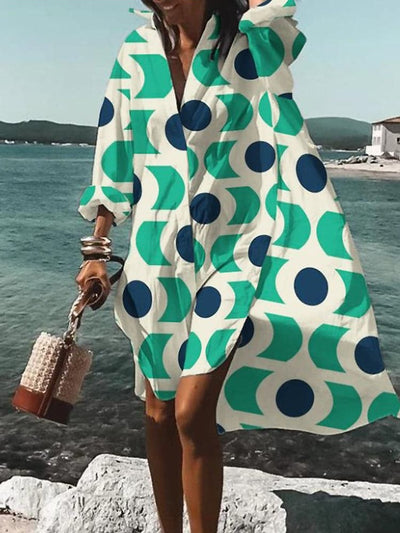 Robe imprimée colorée pour femmes | Midi