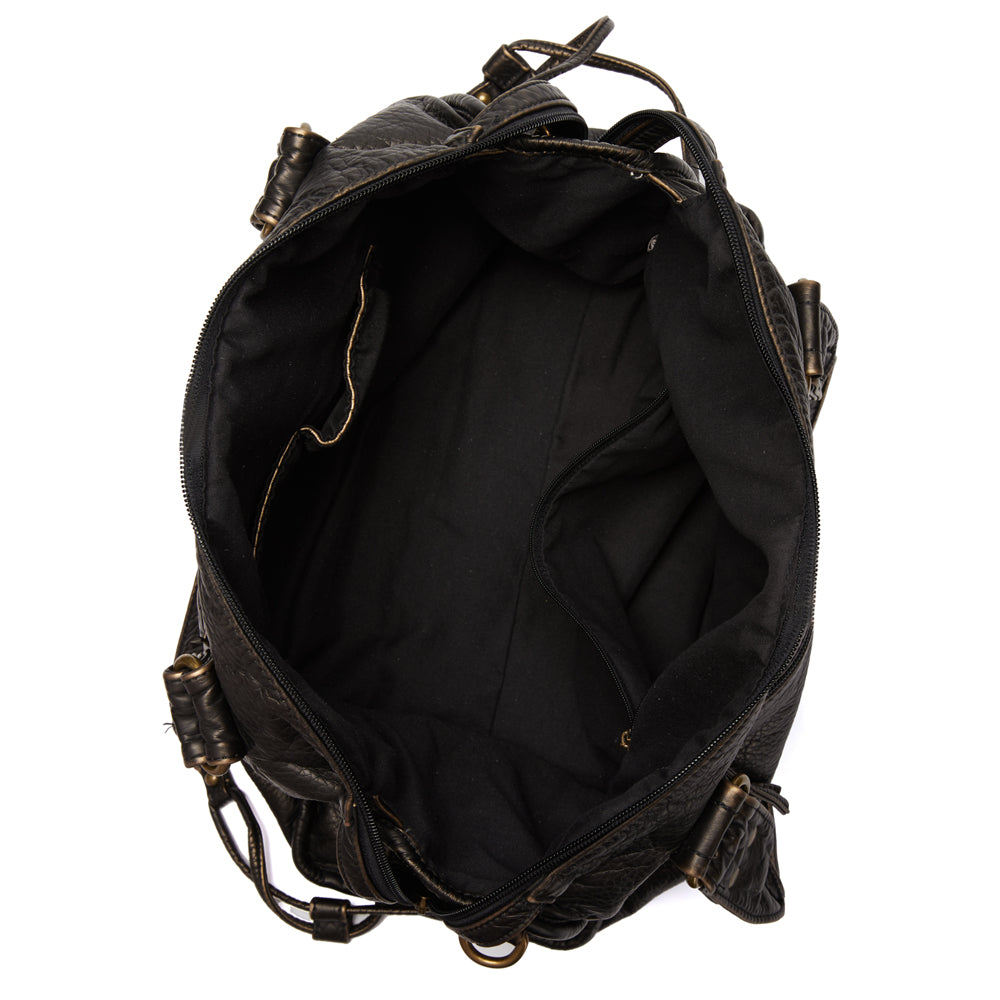 Grand sac à main vintage pour femme | Noir