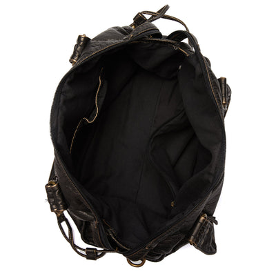 Grand sac à main vintage pour femme | Noir