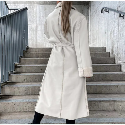 Manteau en cuir pour femme | Longue