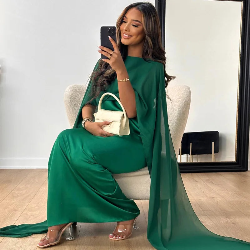 Robe élégante en satin pour femmes | Maxi