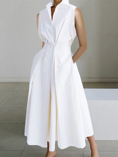 Robe chic à collet pour femmes | Midi