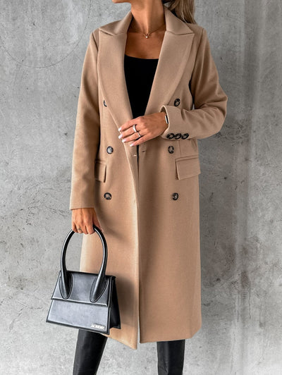 Manteau boutonné pour femme | Longue