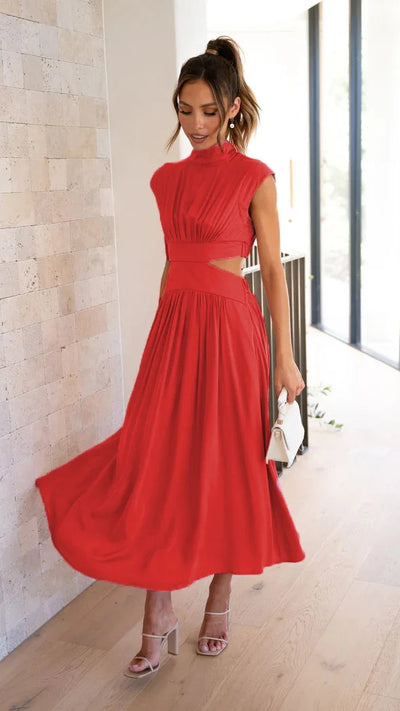 Robe élégante plissée de femme | Maxi