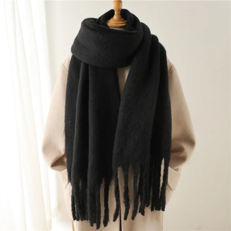 Écharpe mohair femme | Chaud