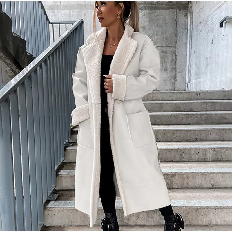 Manteau en cuir pour femme | Longue