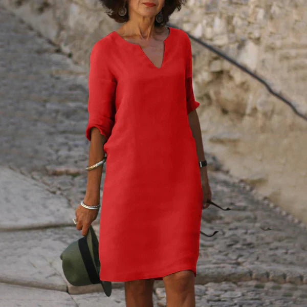 Robe col V pour femmes | Midi