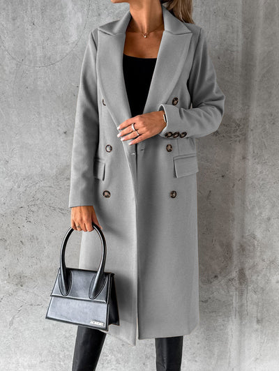 Manteau boutonné pour femme | Longue