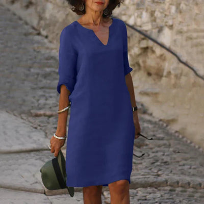 Robe col V pour femmes | Midi
