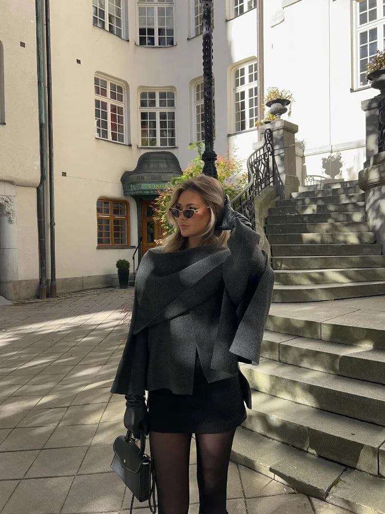 Veste drapée pour femme | Chaude