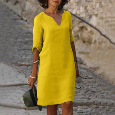 Robe col V pour femmes | Midi