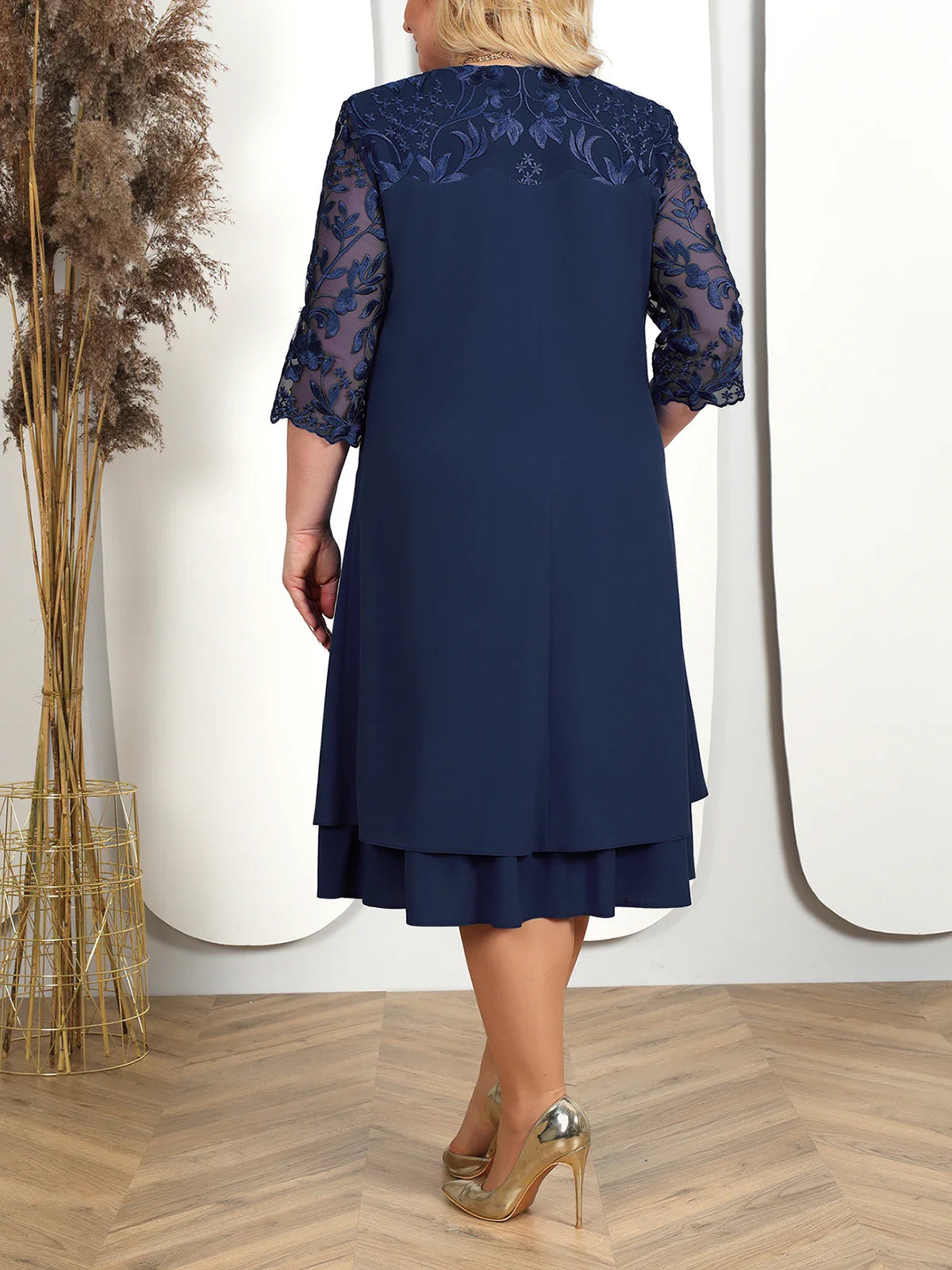 Robe de banquet taille plus pour femmes | Midi