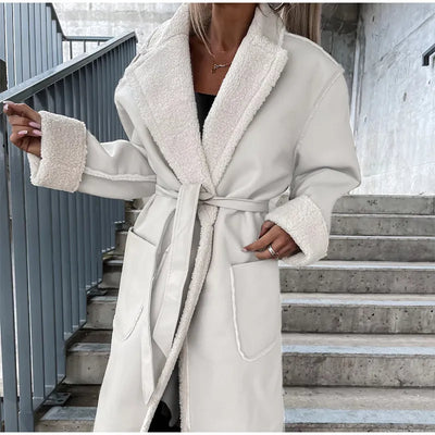Manteau en cuir pour femme | Longue