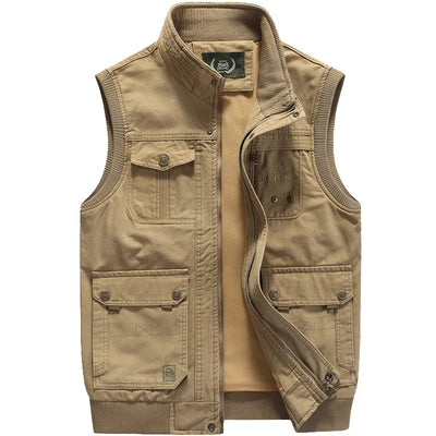 Gilet multi-poches vintage pour hommes | Sans manches