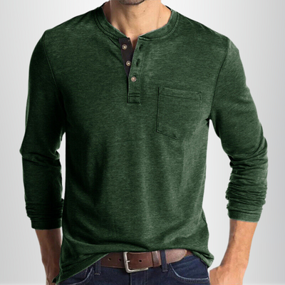 T-shirt classique confortable pour hommes | Manches longues