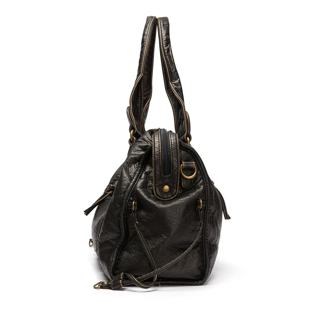 Grand sac à main vintage pour femme | Noir