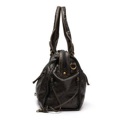 Grand sac à main vintage pour femme | Noir