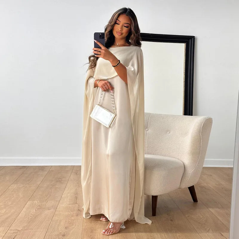 Robe élégante en satin pour femmes | Maxi