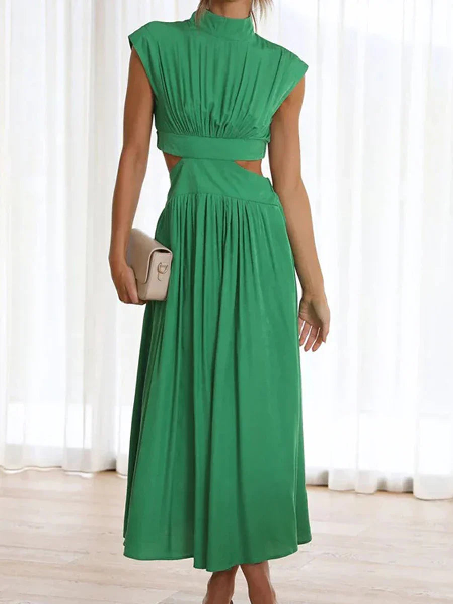 Robe élégante plissée de femme | Maxi