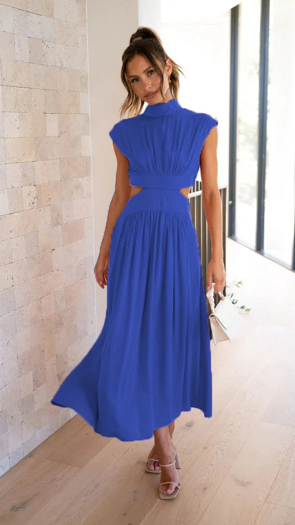 Robe élégante plissée de femme | Maxi