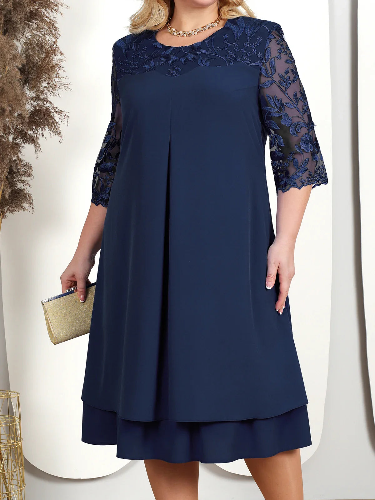 Robe de banquet taille plus pour femmes | Midi