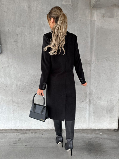 Manteau boutonné pour femme | Longue