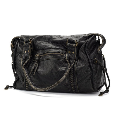 Grand sac à main vintage pour femme | Noir