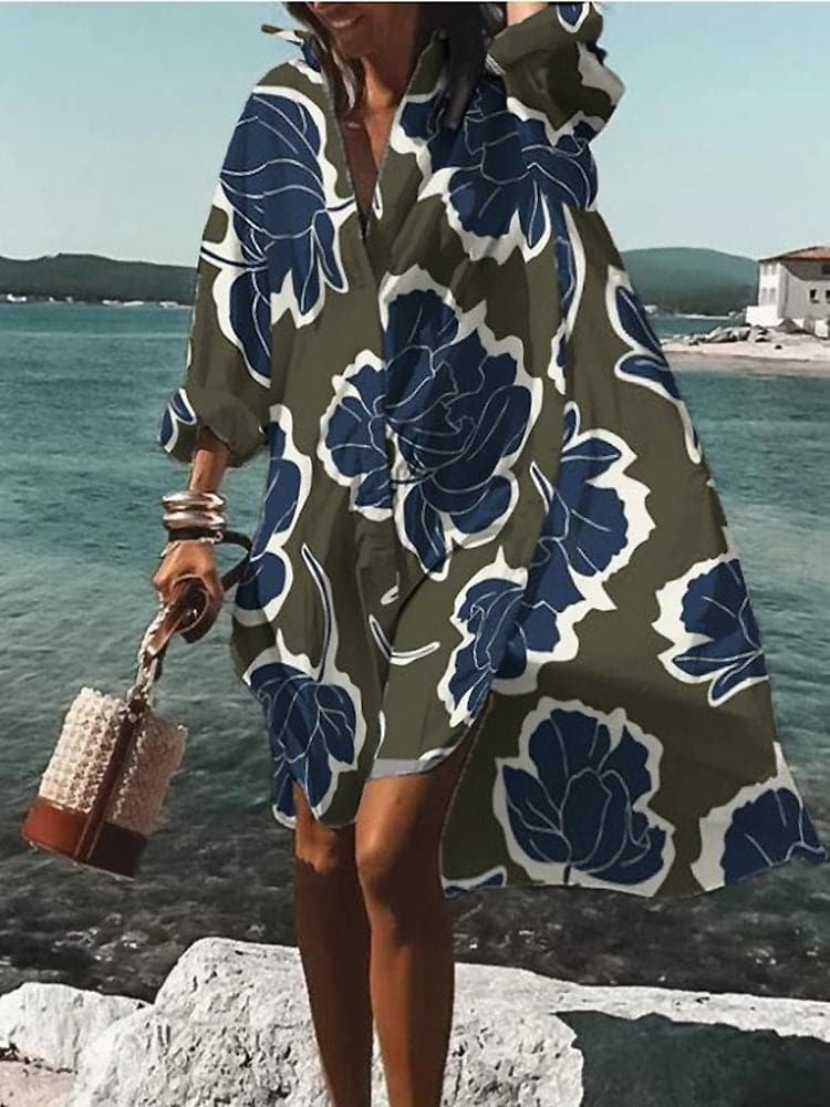 Robe imprimée colorée pour femmes | Midi
