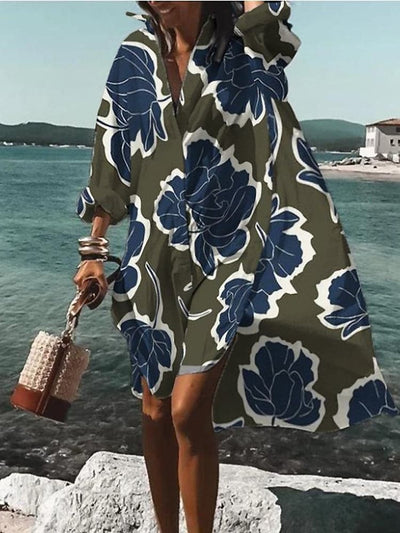 Robe imprimée colorée pour femmes | Midi