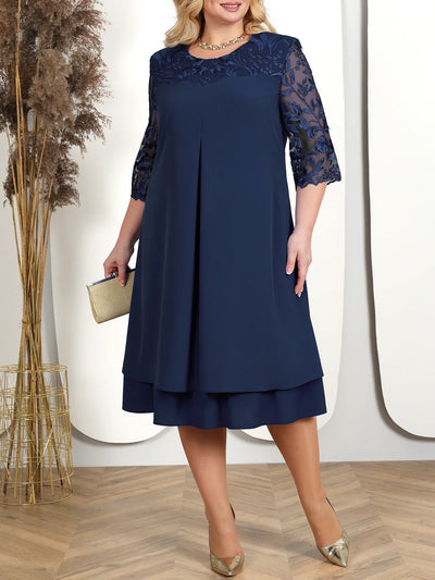 Robe de banquet taille plus pour femmes | Midi