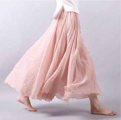 Robe en lin Boho pour femme | Maxi