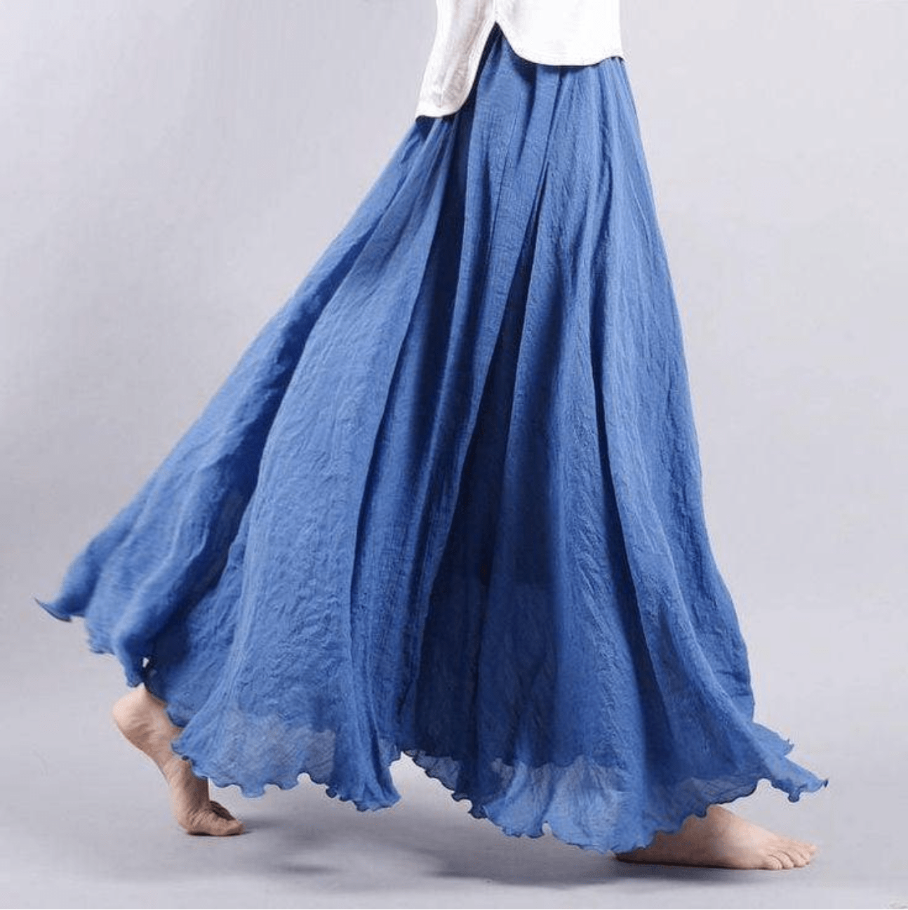 Robe en lin Boho pour femme | Maxi