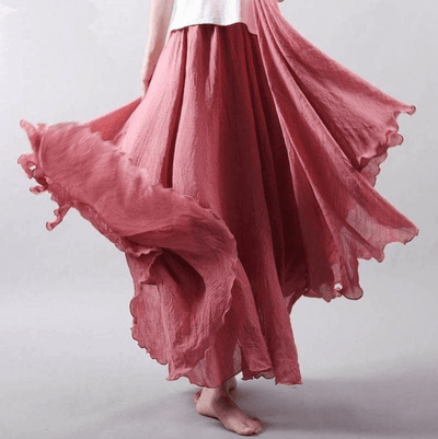 Robe en lin Boho pour femme | Maxi