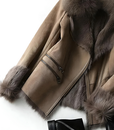 Veste en shearling pour femme | Chaude