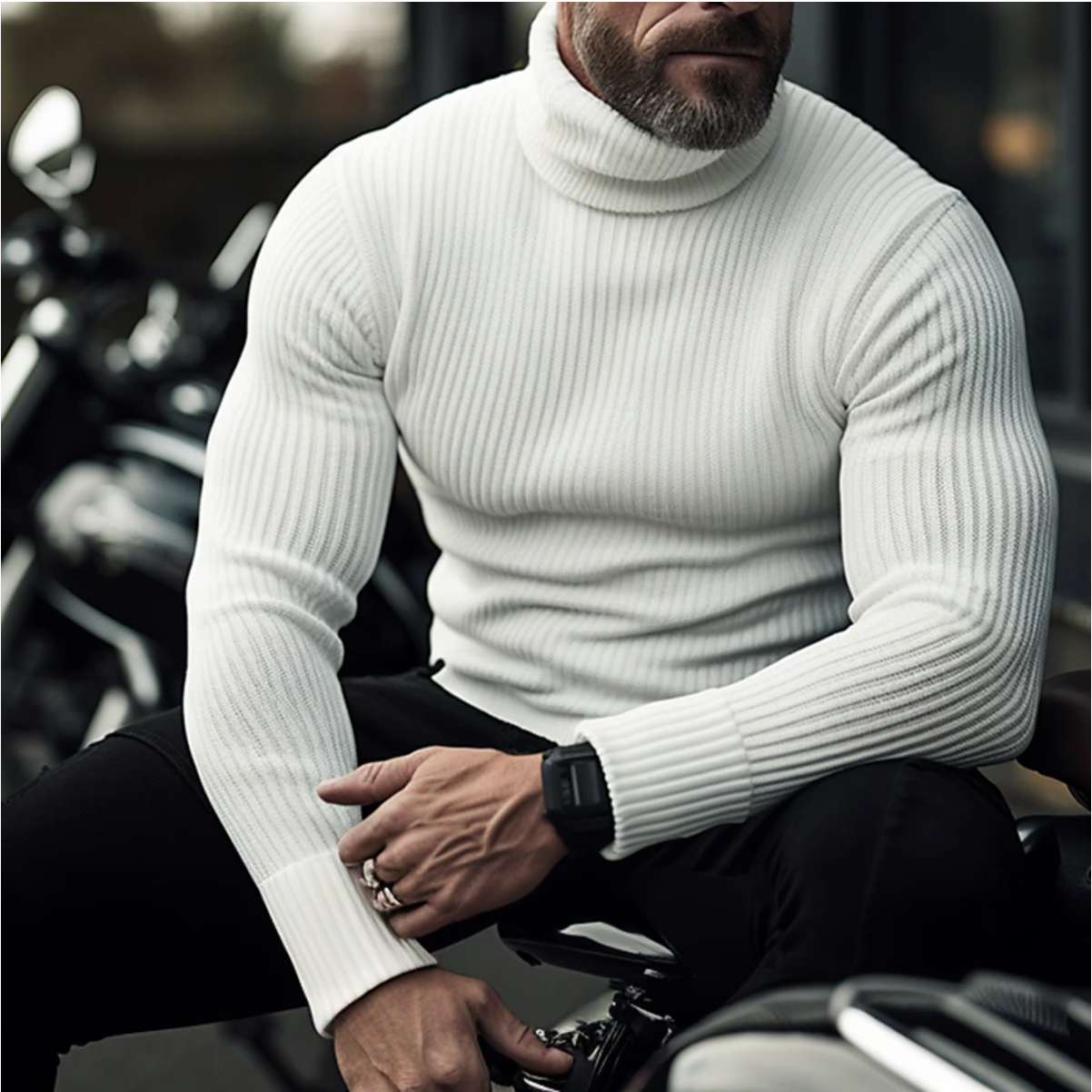 Pull à col roulé élégant pour hommes | Chaud
