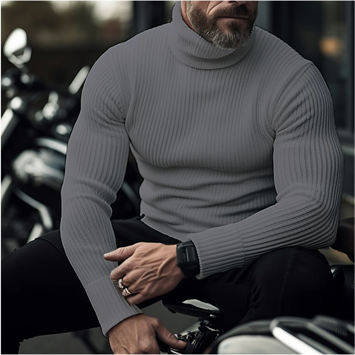 Pull à col roulé élégant pour hommes | Chaud