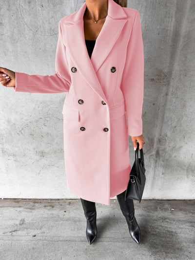 Manteau boutonné pour femme | Longue
