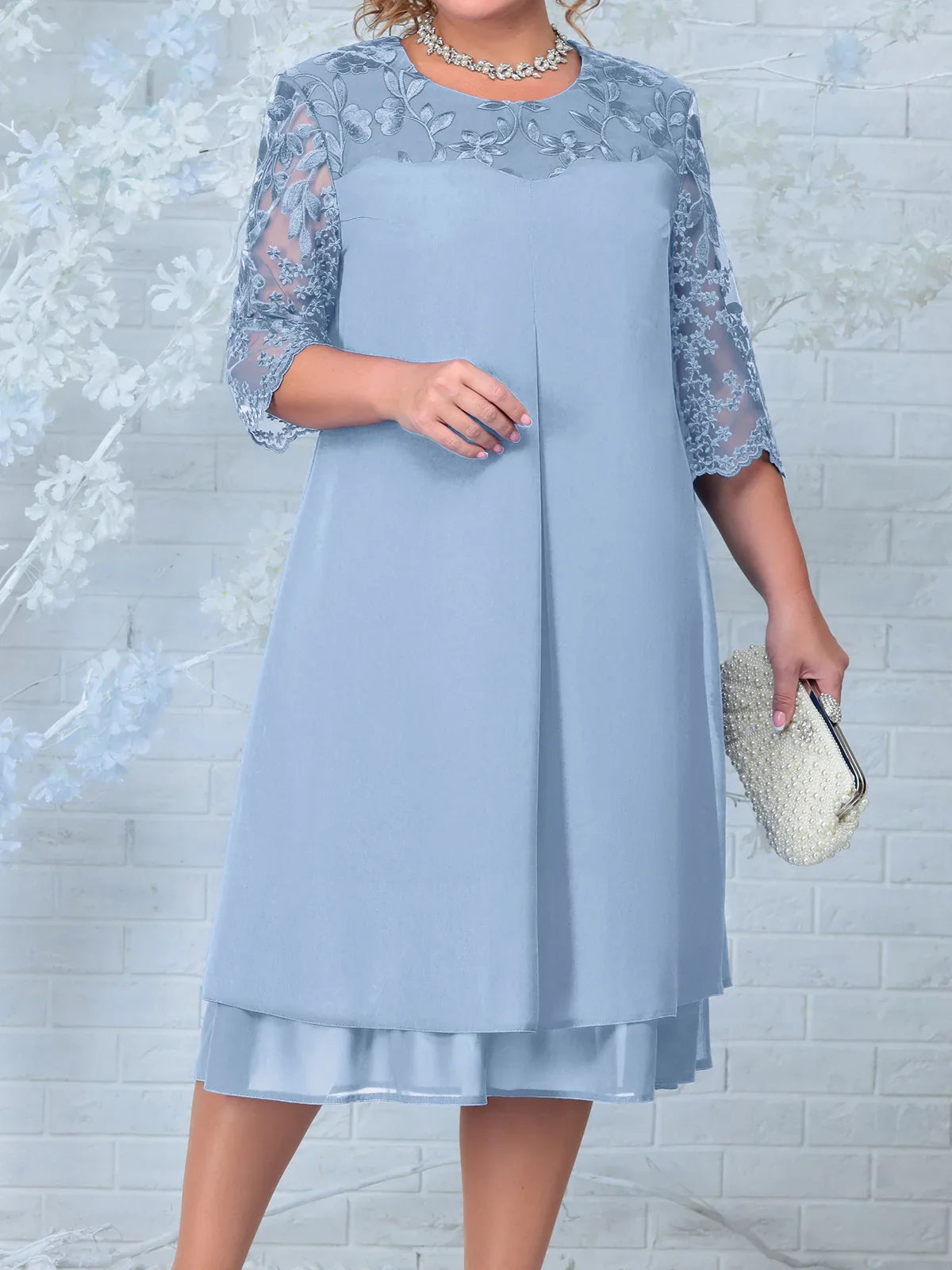 Robe de banquet taille plus pour femmes | Midi