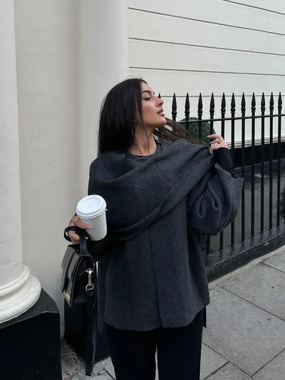 Veste drapée pour femme | Chaude